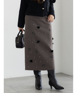 Te chichi ビジューデザインナロースカート《2025winter catalog item》 モカ