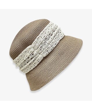 林八百吉商店 un chapeau  リネンブレードハット モカ