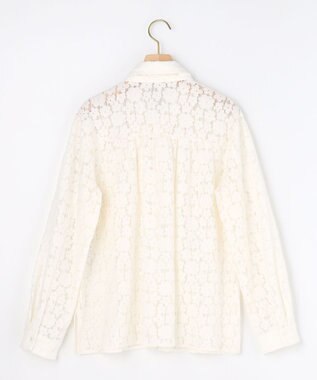 組曲 【先行予約・WEB限定】フラワーラッセルレースシャツライク ブラウス ホワイト系
