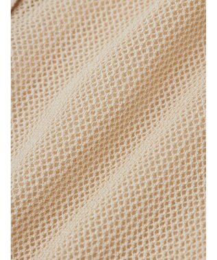 Green Parks メッシュミディ丈ニットカーディガン Ecru