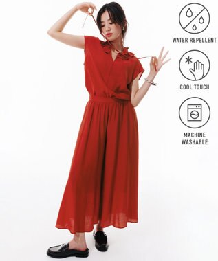 UNFILO L 【WEB限定カラー】ヴィンテージシアー ギャザーワイドパンツ