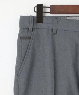 JOSEPH ABBOUD 【ウエストも伸びる！/ストレッチ】ミックスリネンシャンブレーパンツ グレー系