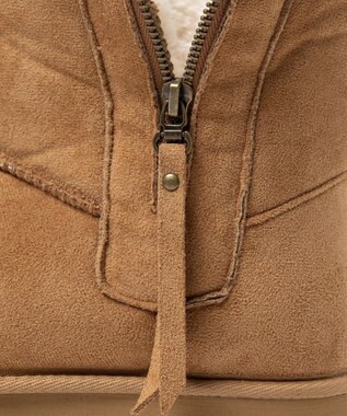 WEGO 【暖かい】折り返し厚底Fムートンブーツ ベージュ