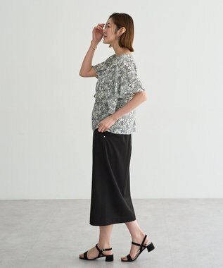 YECCA VECCA ドライタッチナロースカート Black