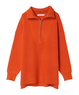 AMERICAN HOLIC バイパチハーフＺＩＰ片畦ニットプルオーバー　 Orange