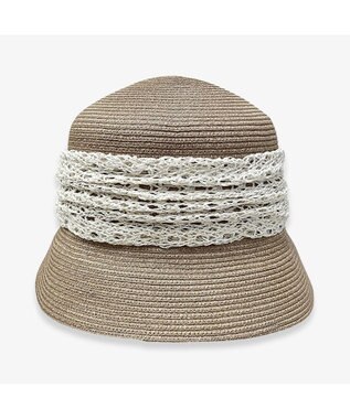 林八百吉商店 un chapeau  リネンブレードハット モカ