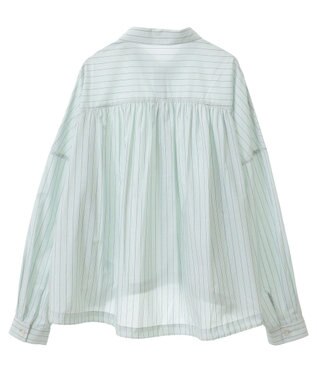 AMERICAN HOLIC シアードローコードシャツ Stripe Green