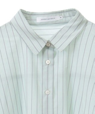 AMERICAN HOLIC シアードローコードシャツ Stripe Green