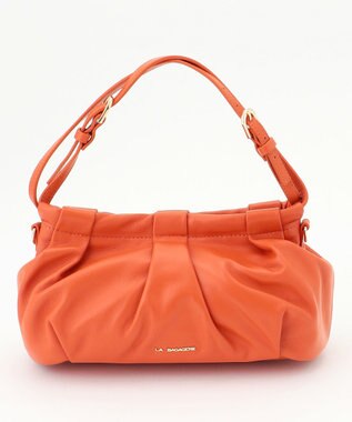 LA BAGAGERIE シープレザー　ギャザーミニバッグ