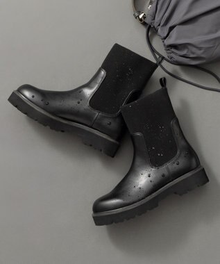  【見上愛さん着用/生活防水】リブニット ブーツ