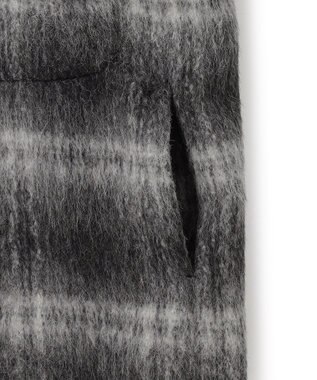 ICB ウールシャギーブルゾン ブラックチェック