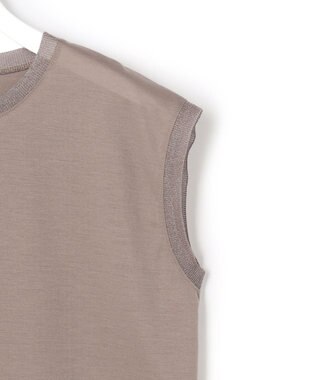 23区 【先行予約】シアースリーブレス Tシャツ ダークブラウン系