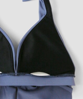 San-ai Resort（三愛水着楽園） ナチュラルだけどしっかり盛れる【ナチュラルアップブラ】Solidノンワイヤービキニ ブルー