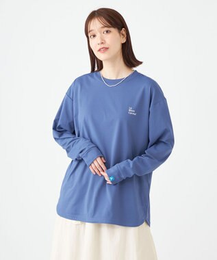 SHARE PARK LADIES 【UNISEX】吸水速乾 LMCバックプリントロングスリーブTシャツ（S・Mサイズ） アッシュネイビー