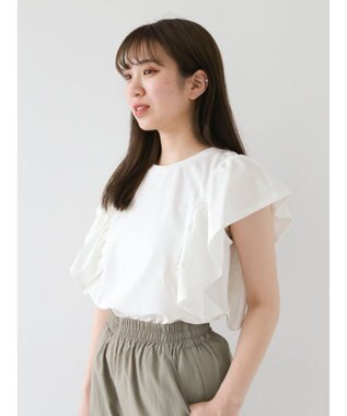 Green Parks ・ＳＵＧＡＲ　ＳＰＯＯＮ＜ＣＯＯＬ＞ラッフルスリーブＴＥＥ