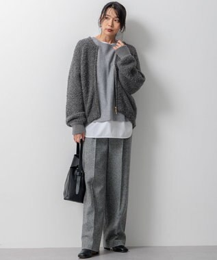 23区 S 【洗える】ブークレニット ブルゾン グレー系