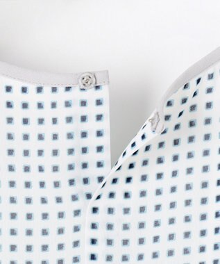 J.PRESS LADIES L 【洗える】スクエアープリント カットソー ブルー系