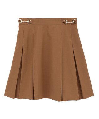 earth music&ecology 【セットアップ可】ビット付きミニスカート Light Brown