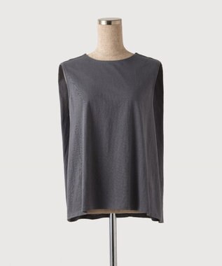 TOQUE 〈大草直子さんアドバイザー〉 【天然素材】タンギス コットン天竺ノースリーブ チャコール