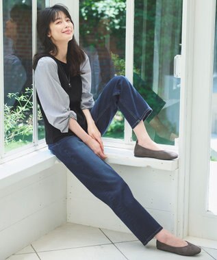 ANY 【ストレッチ】コンフォート美脚 デニムパンツ フェードインディゴ