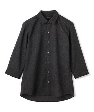 JOSEPH HOMME 新型・新素材【軽量/通気性/清涼感/洗える/ストレッチ】レノクロスストレッチ　7分袖レギュラーカラーシャツ ブラック系