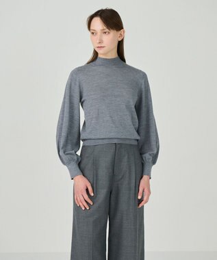 GRACE CONTINENTAL ファインウールニットトップ グレー