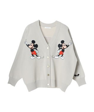 Green Parks ミッキーマウス・クラブ／パッチワークカーディガン Light Gray