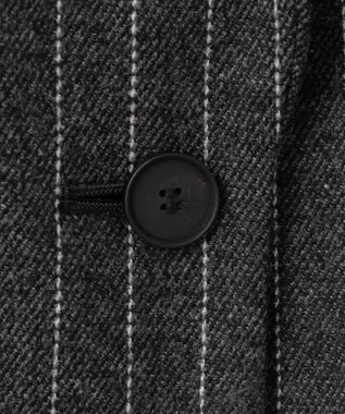 ICB シックツイードストライプ  テーラードジャケット チャコール系