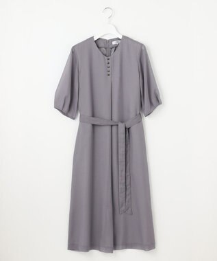 J.PRESS LADIES 【洗える】ブライトスパンボイル ワンピース グレージュ系