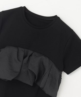 GRACE CONTINENTAL アシメフリルT ブラック