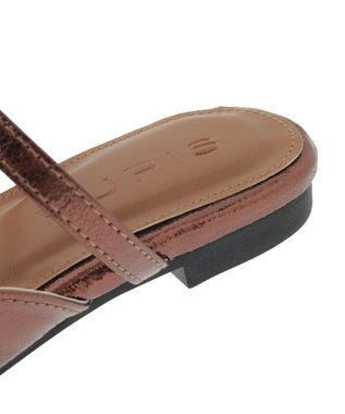 Green Parks ＲＵＰＩＳ．ポインテッドＴストラップミュール Brown