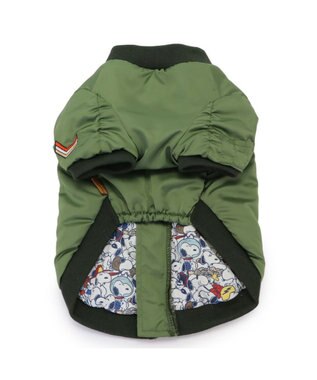 PET PARADISE スヌーピー 遠赤外線 ジャンパー 《フライングエース》 中型犬  大型犬 カーキ