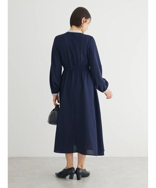 Green Parks ・ＥＬＥＮＣＡＲＥ　ＤＵＥ　バイカラーピンタックワンピ Navy