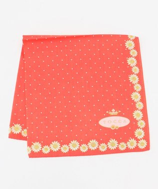 TOCCA 【HANDKERCHIEF COLLECTION】MARGARET ICON LOGO CHIEF ハンカチ ローズ系