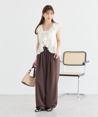 earth music&ecology イージーコクーンパンツ Brown