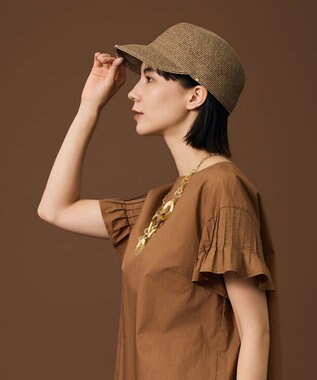  【カタログ掲載・UVカット・洗える・上品見え・フォルム自在】ブレード キャップ