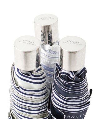 MOONBAT 【WEB限定】POLO RALPH LAUREN 晴雨兼用日傘 折りたたみ傘 ワンポイントベア刺繍 一級遮光 遮熱 UV ネイビーブルー