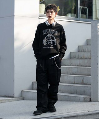 WEGO 【ユニセックス着用ITEM/SMLサイズ展開】ジャガードグラフィックプルオーバー 柄6