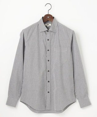 JOSEPH ABBOUD 【柔らかな肌触り/暖かい】ファインブラッシュド ネル チェック シャツ グレー系6