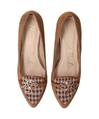 Bridget Birkin 【Bridget Birkin】ロゴパーツパンプス ブラウンコンビ