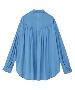 AMERICAN HOLIC バックＶギャザーブラウス Blue