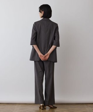 GRACE CONTINENTAL スラブストレッチタックパンツ チャコール