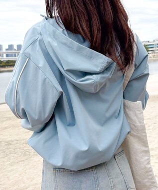 WEGO 【日焼け対策/セットアップ対応】ラッシュガードラインアノラックパーカー ブルー