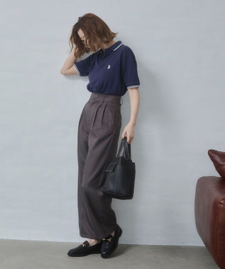 WEGO 【26年春夏新カラー登場/ユニセックス着用ITEM/SMLサイズ展開】U.S. POLO ASSN.別注ラインポロシャツ ネイビー