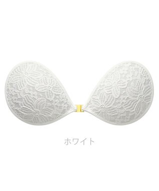 BRADELIS New York 【NuBra / ボリュームアップ】パテッドヌーブラ ロゼ シャルム 蒸れにくい バックレス コレクション デザインヌーブラ 正規品 ホワイト