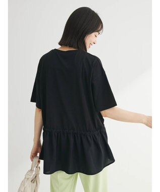 Green Parks ドロスト切替えドッキングカットプルオーバー Black