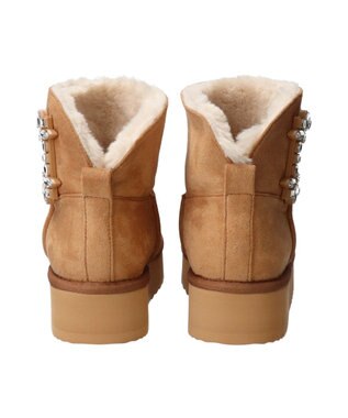 Bridget Birkin 【Bridget Birkin】バックルビジュームートンブーツ ベージュスウェード