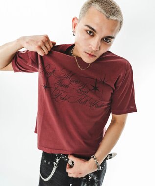WEGO 【ユニセックス着用ITEM/MLサイズ展開】クロップドグラフィックT（SS）