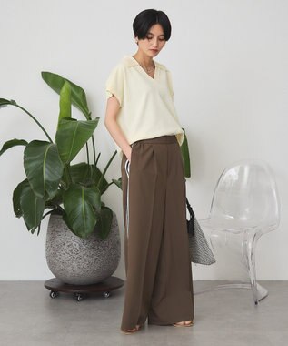 AMERICAN HOLIC フレンチスリーブスキッパールーズニットプルオーバー Yellow