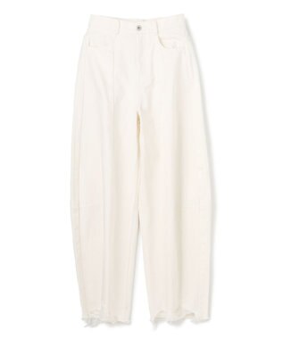 GRACE CONTINENTAL 切替ボリュームデニム ホワイト